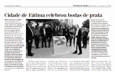 Cidade de Fátima celebra bodas de prata